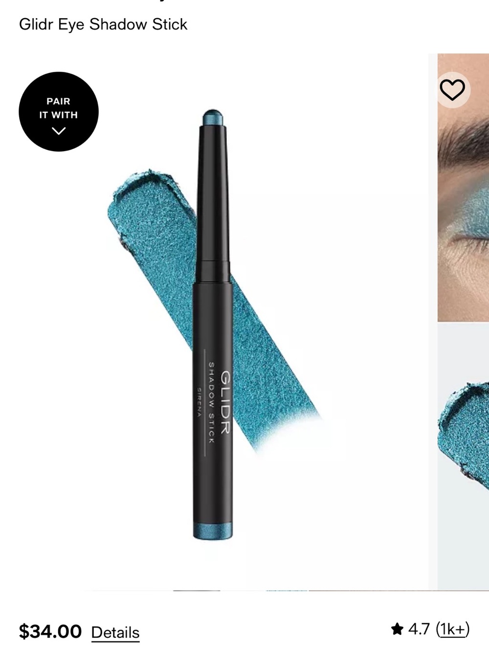 Anastasia Beverly Hills Glidr Eye Shadow Stick — Turquoise Metallic